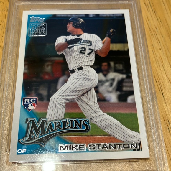 2010 Topps Holiday Mike Stanton Factory Set Rookie Bonus #RC6 RC PSA 9 - Picture 2 of 4